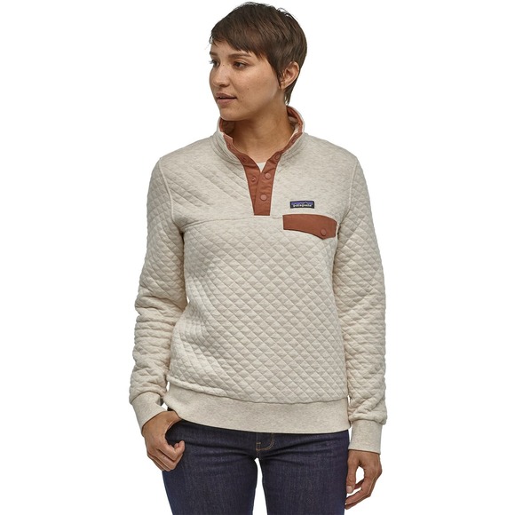 Patagonia Sweaters - Patagonia Organic Cotton Diamond Quilt Snap T Pullover Womens Size Medium NWT